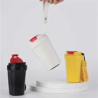 Nerezová vákuová izolovaná nádoba - Cestovný hrnček na kávu s vrchnákom odolným proti rozliatiu 17 oz